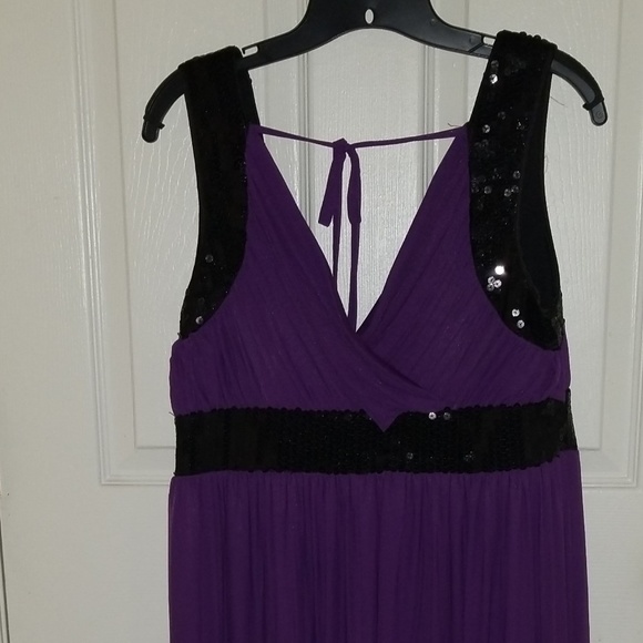 NWT Lane Bryant Purple and Black Sequin Dress - Picture 6 of 6